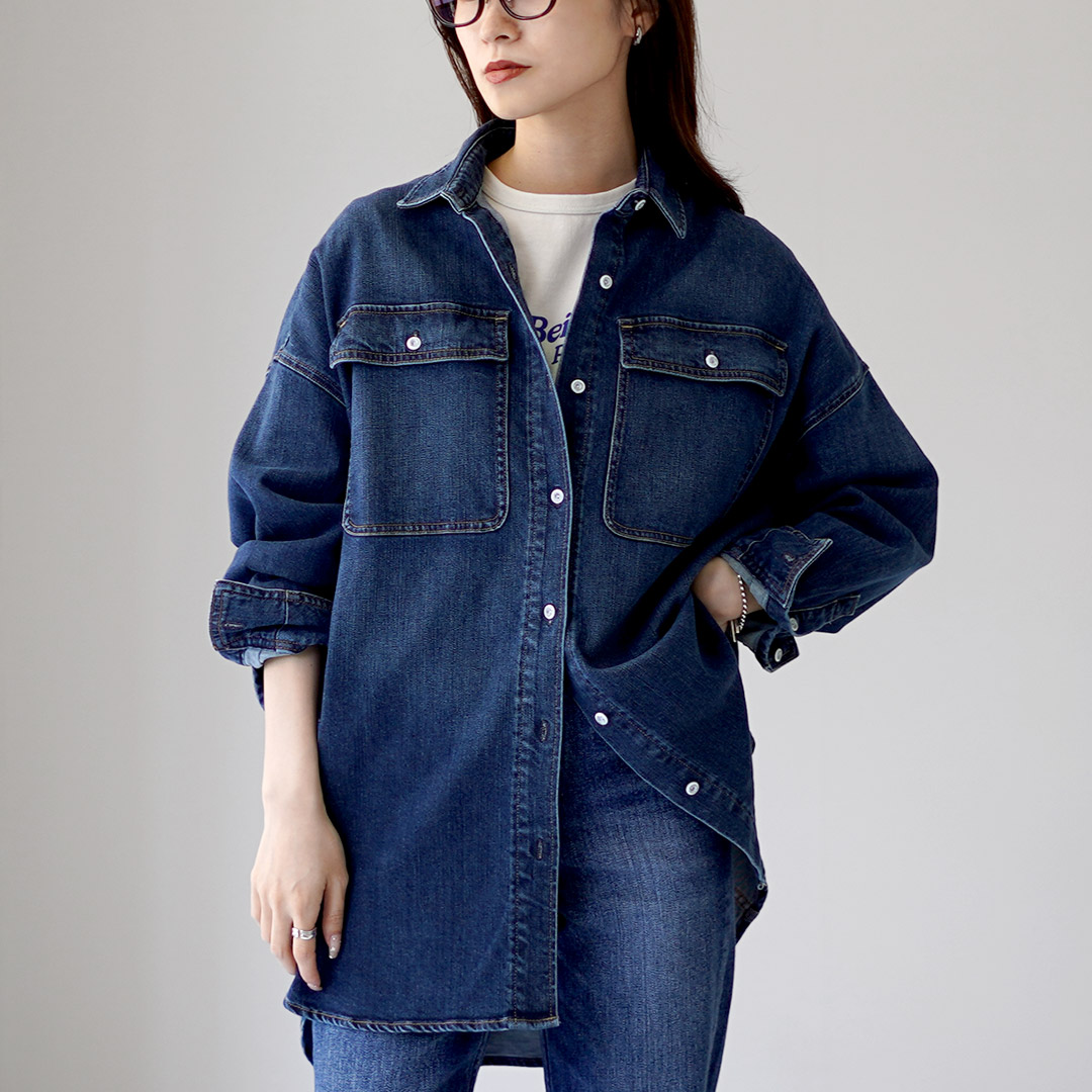 【ヘルシーデニム】Healthydenim　SP DENIM BIG　シャツ Healthy denim HEALTHY DENIM（ヘルシーデニム） Almond