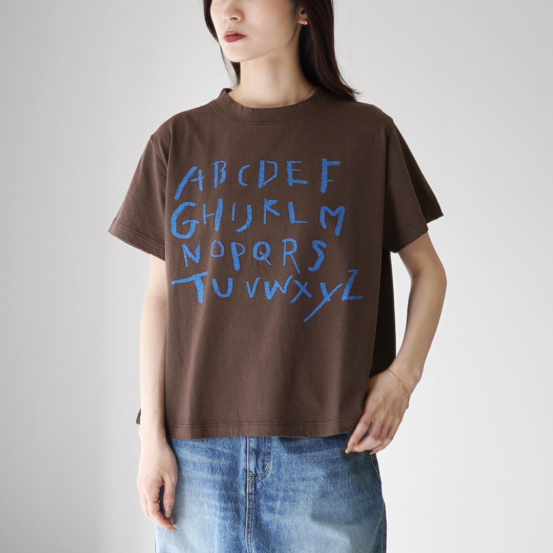 tumugu TUMUGU（ツムグ） ラフィ天竺 プリントTシャツ