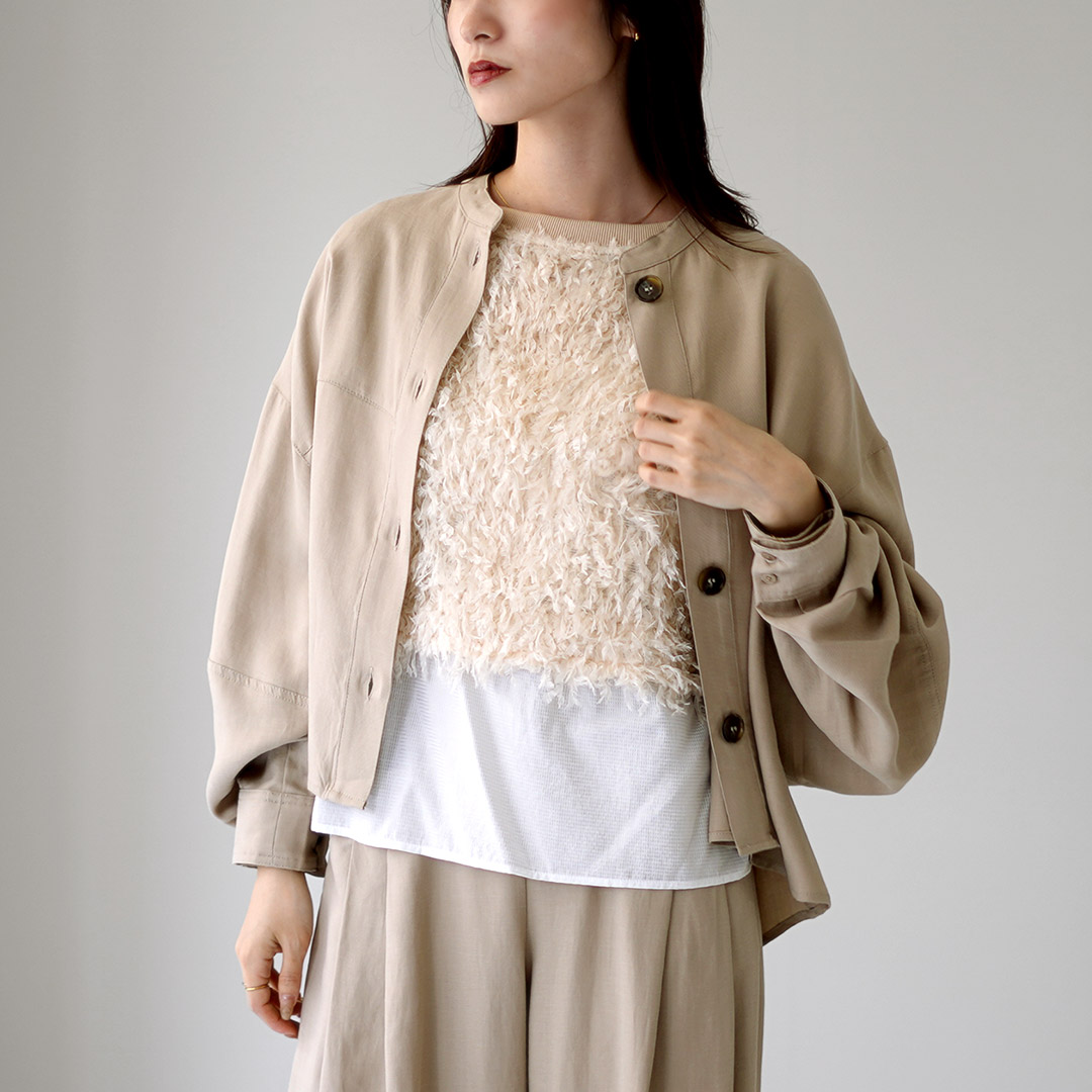 CYAN TOKYO（シアントーキョー） 2WAYカフス リネン シャツブルゾン