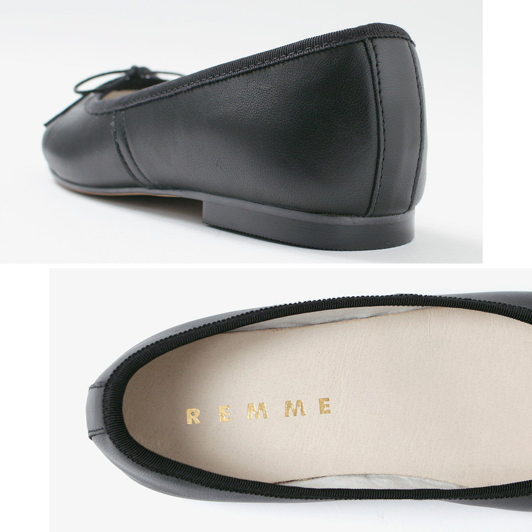 REMME（レメ） リボン バレエシューズ シープレザー / レディース 靴