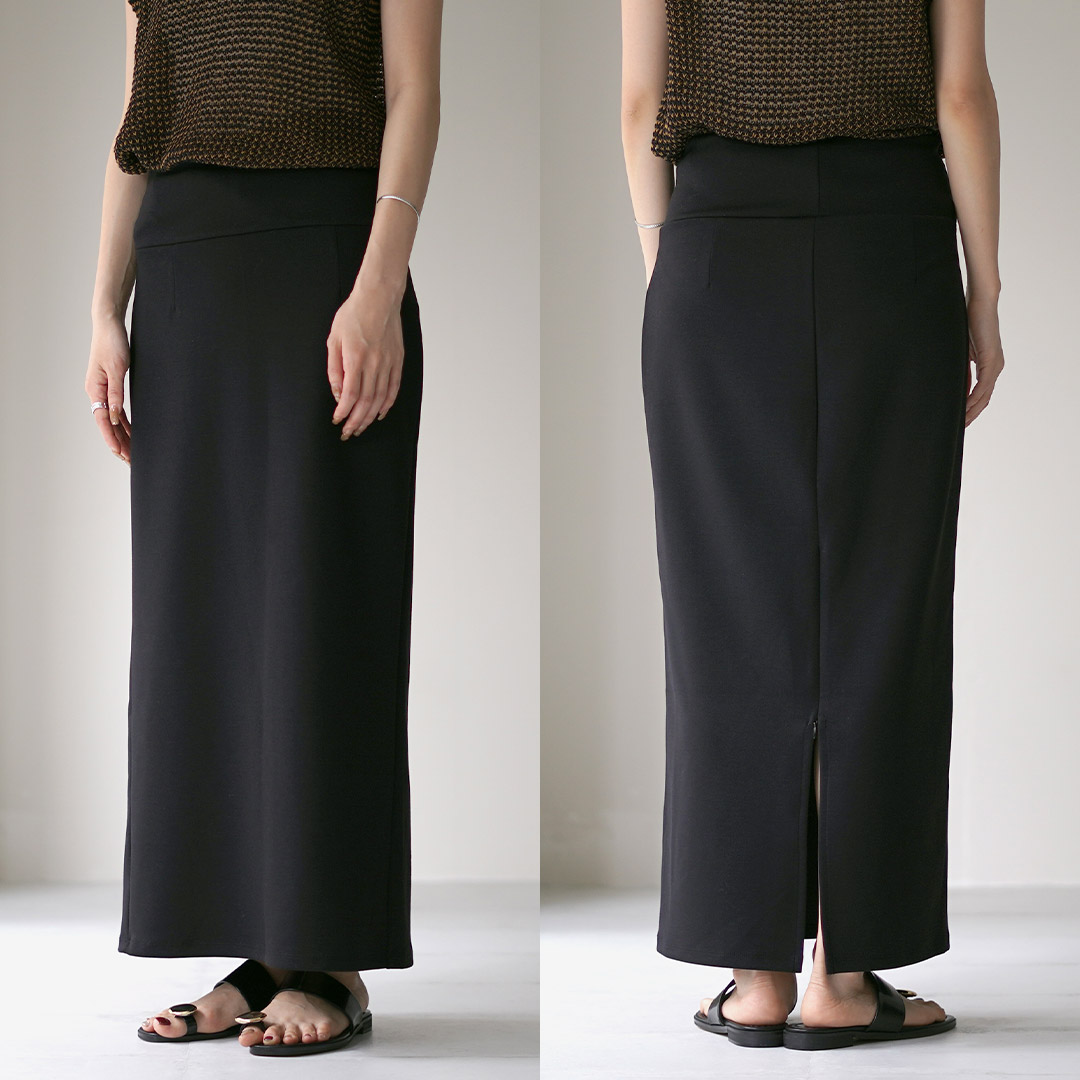【新品タグ付き】YENN ADJUST SLIT SKIRT ブラック 38 YENN YENN（イェン） アジャスト スリットスカート / ロング タイト