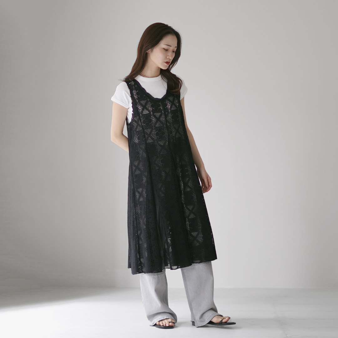 YENN YENN（イェン） クロシェ レースワンピース / ノースリーブ