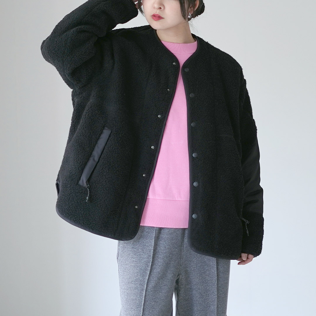 美品 ケープハイツ ナイロン ボンバーブルゾン ブラック 別注カラー Cape Heights × TAION ケープハイツ タイオン GATELEY BOMBER