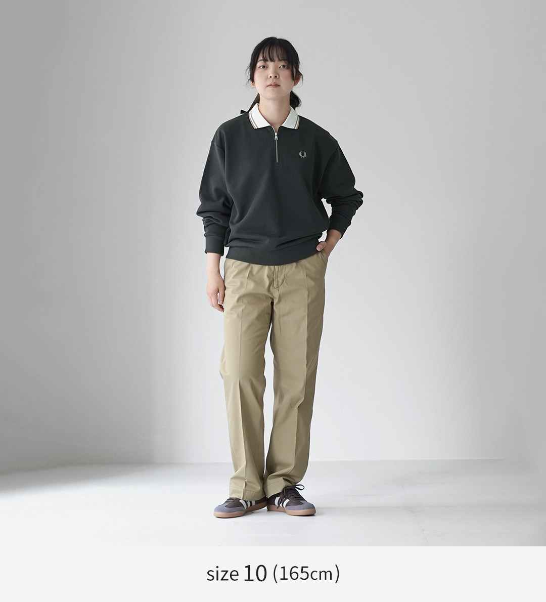 FRED PERRY（フレッドペリー） ジップ ネック カラースウェット