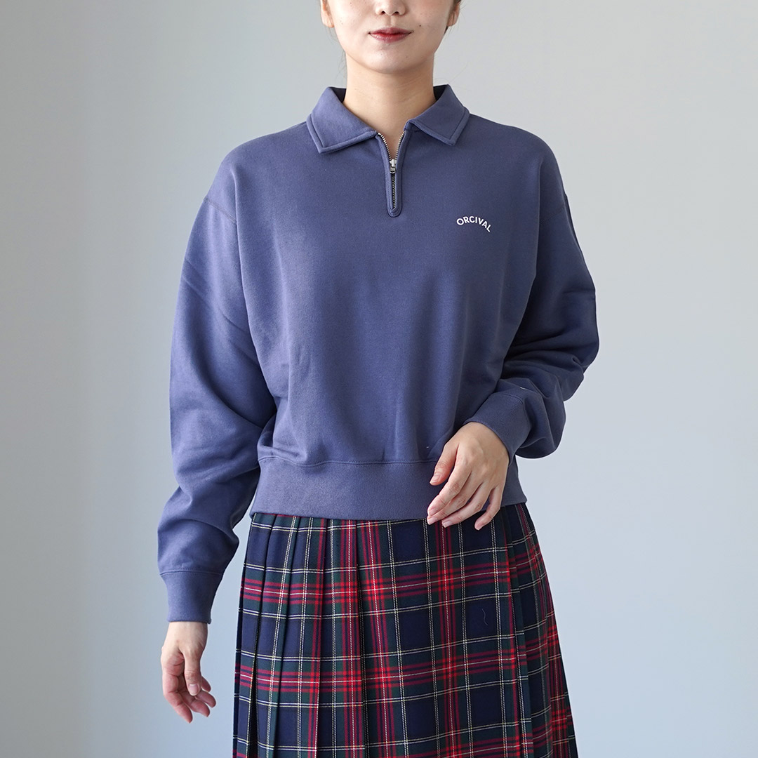 ORCIVAL（オーシバル） ミニ フレンチテリー ハーフジップ スウェット