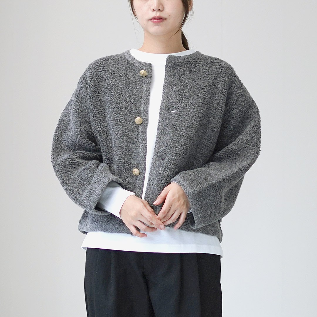 アニエスベー　裏起毛付きカーディガン アニエスべー カーディガン 裏起毛 ブラック - メルカリ