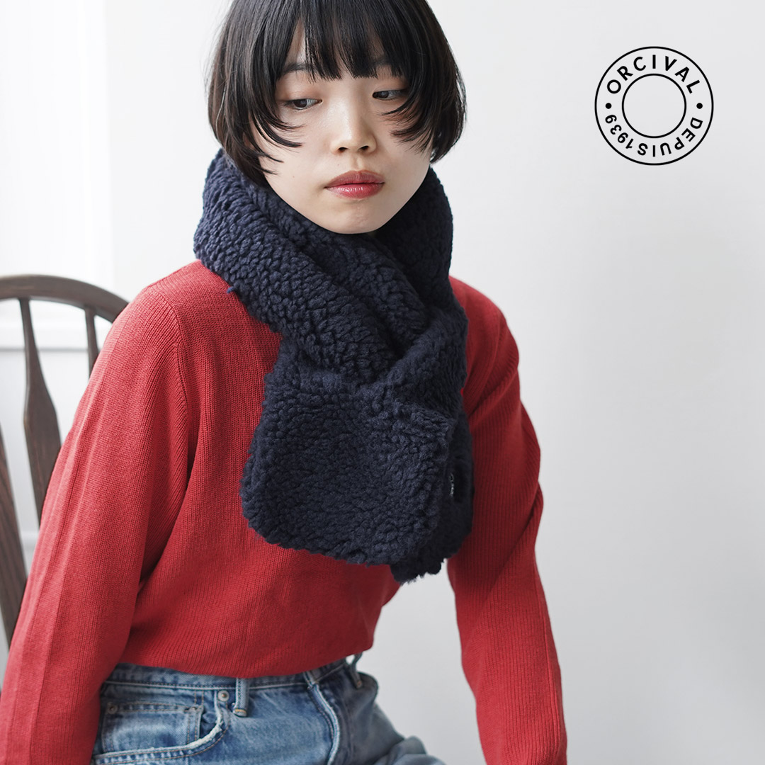 ORCIVAL（オーシバル） ボア マフラー / ネックウォーマー スカーフ