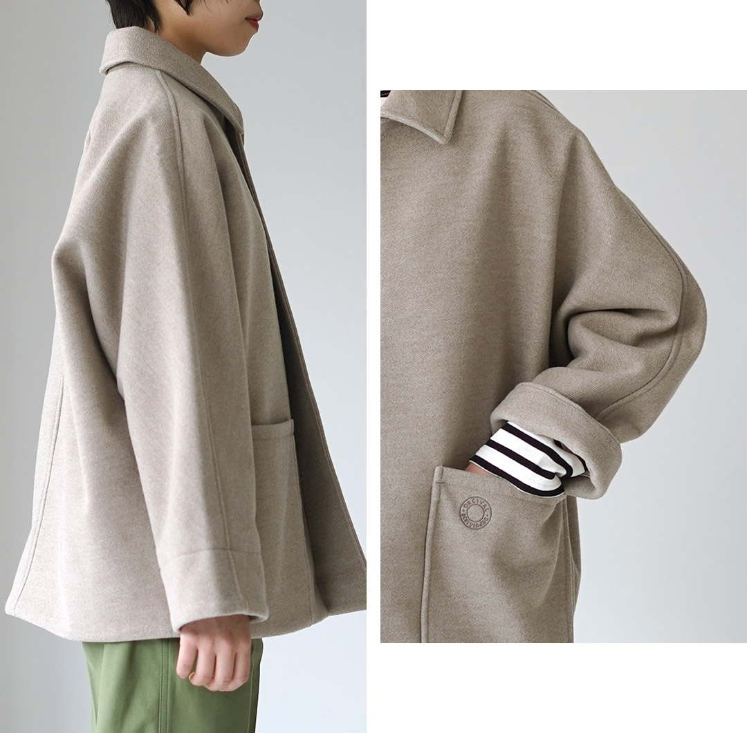 ORCIVAL（オーシバル） ウールライク ドルマンスリーブ ジャケット