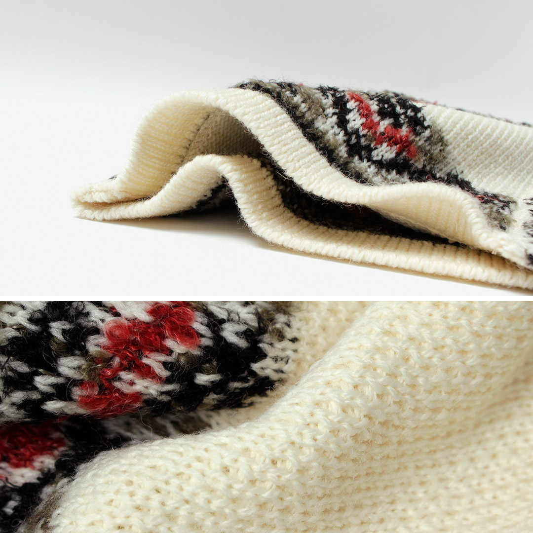 美品 コーヘン 大きいL 米冨 モヘヤ ノルディックニット ダークブラウンsy5 COOHEM（コーヘン） ノルウィージャン ニットカーディガン