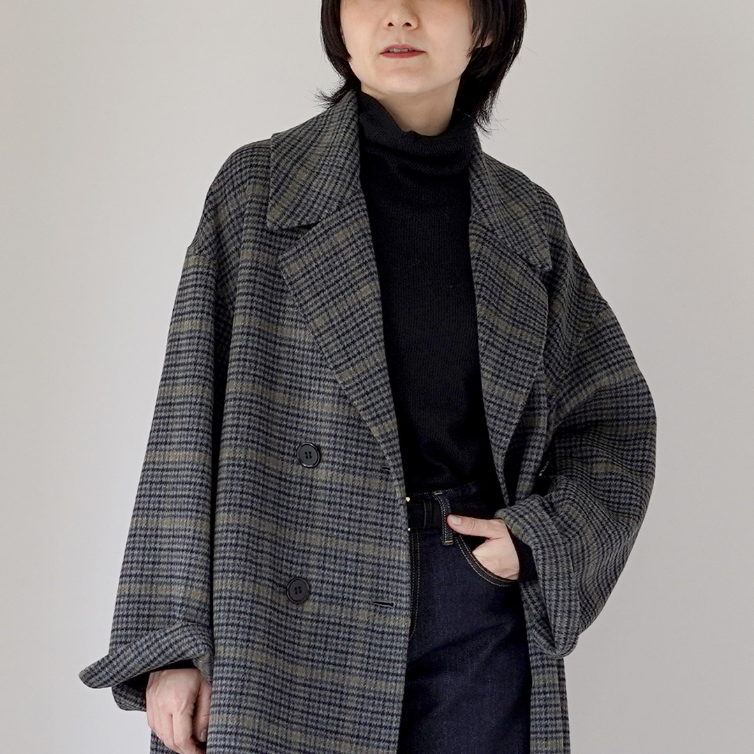 LE GLAZIK（ルグラジック） ダブルブレスト コート リバーコート