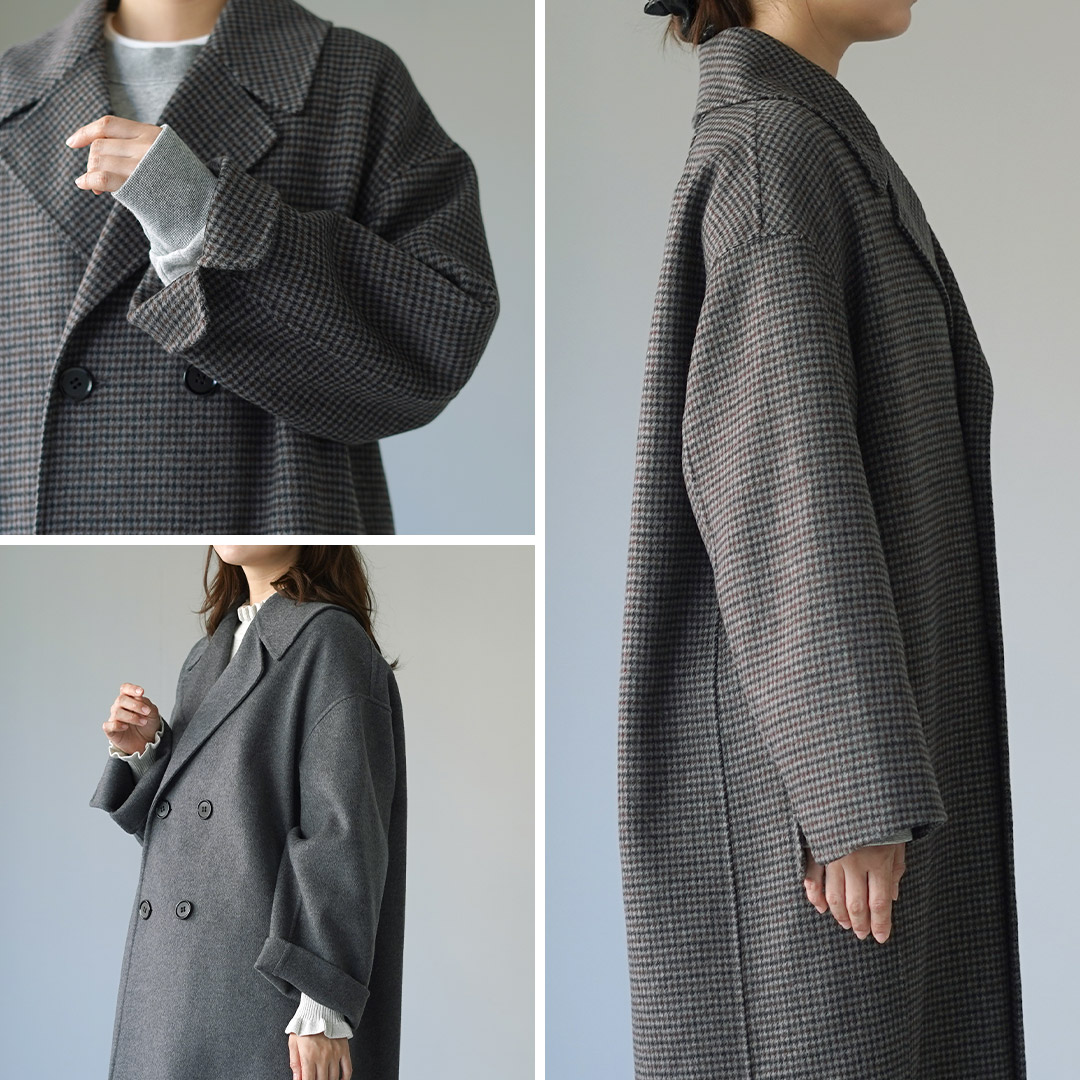 LE GLAZIK（ルグラジック） ダブルブレスト リバーコート / レディース