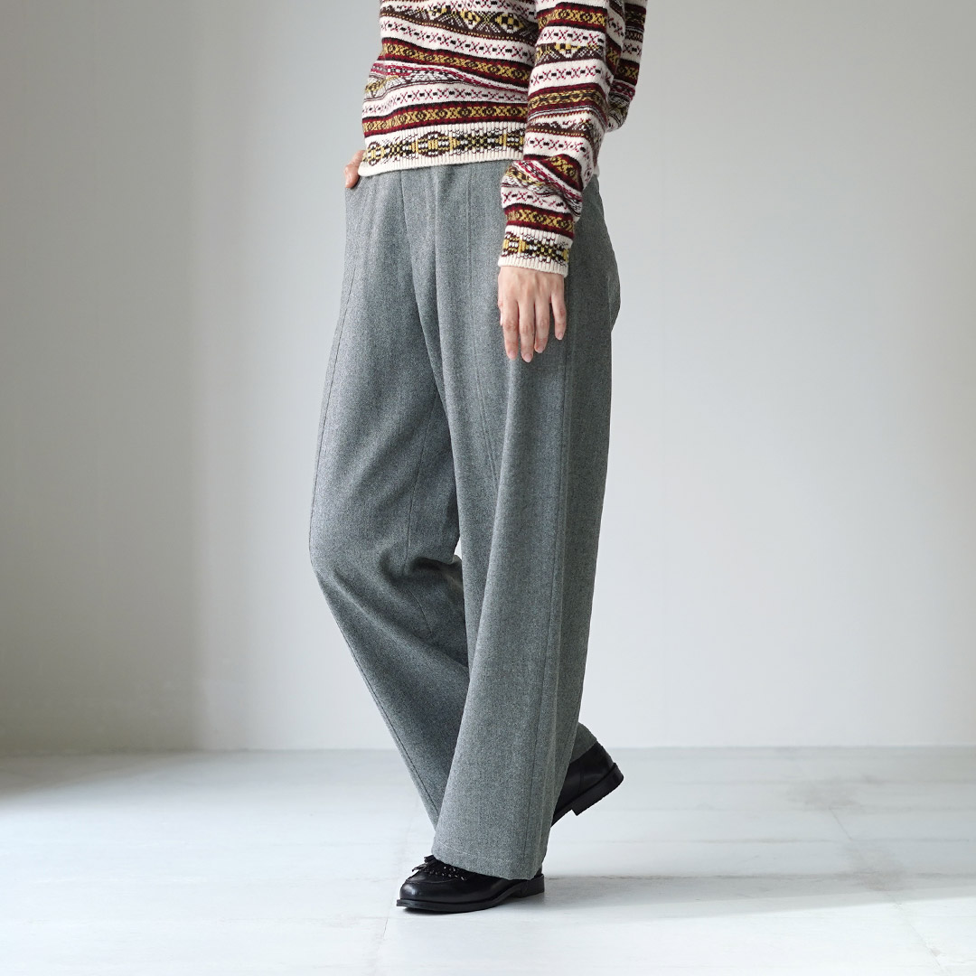 LE GLAZIK（ルグラジック） フランネル ワイドパンツ / レディース