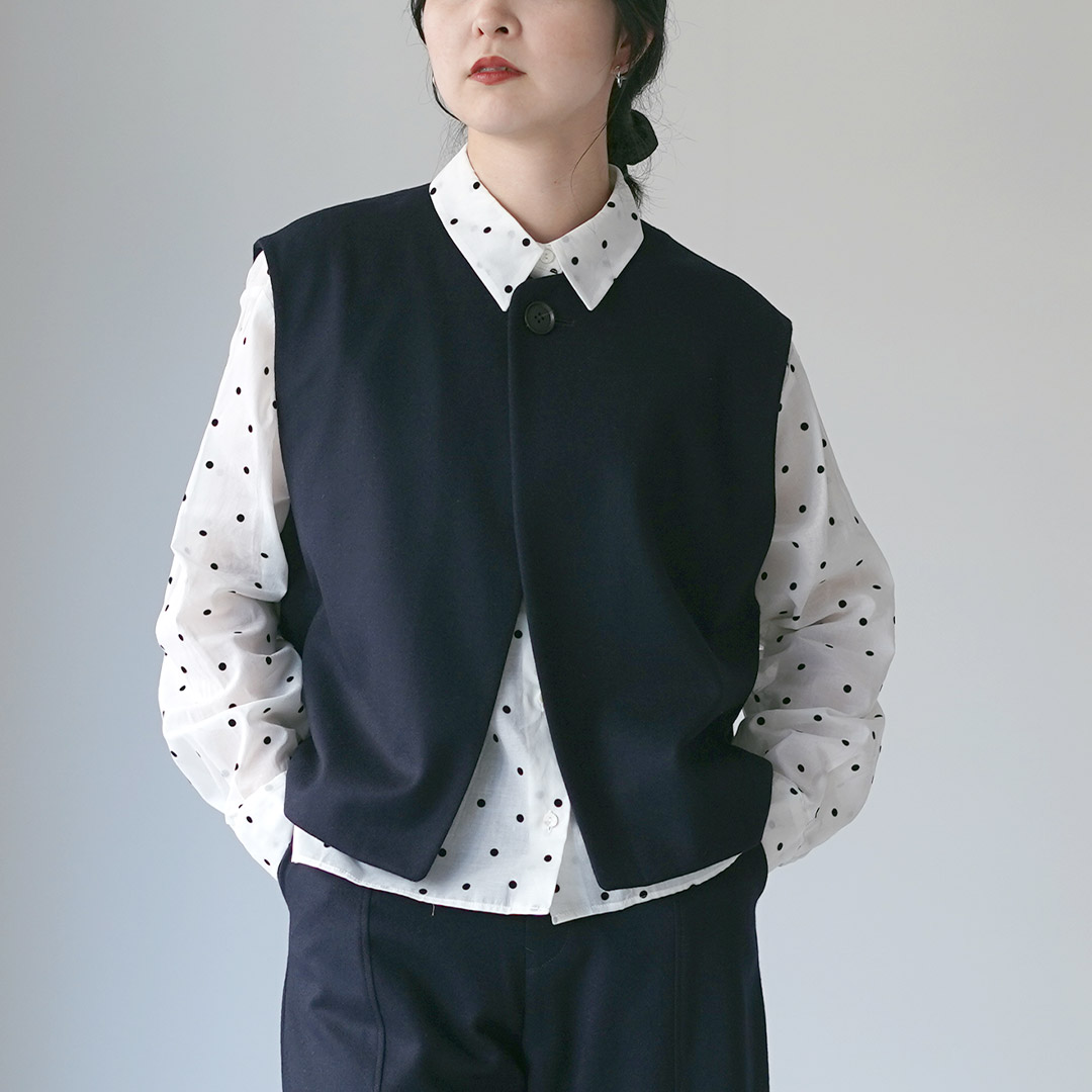 LE GLAZIK（ルグラジック） フランネル ジレ / ベスト トップス 前開き