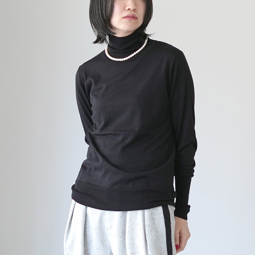 Shinzone（シンゾーン） コットン シルク ハイネック ニット 24AMSNI10