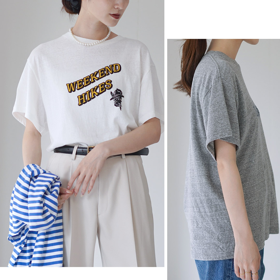 Shinzone WEEKEND HIKES Tシャツ ホワイト WEEKEND HIKES TEE – Shinzone