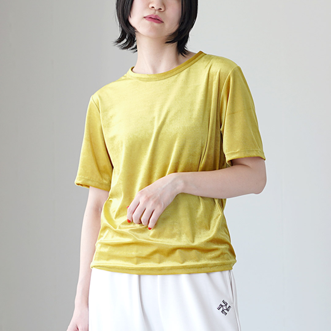 Shinzone（シンゾーン） ベロア ハーフスリーブ Tシャツ 25AMSCU02