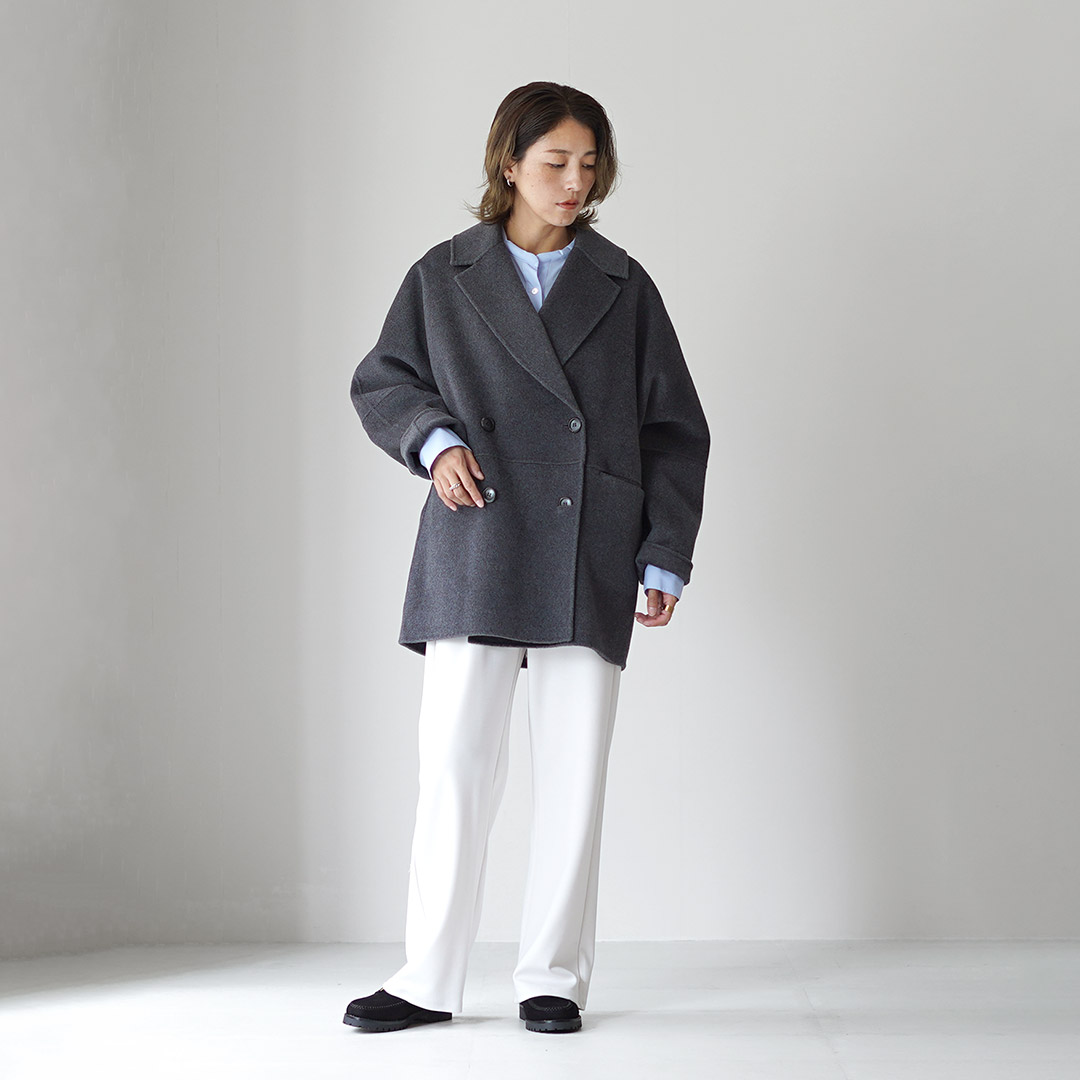 YENN YENN（イェン） ダブル フェイス ピーコート / Pコート リバー