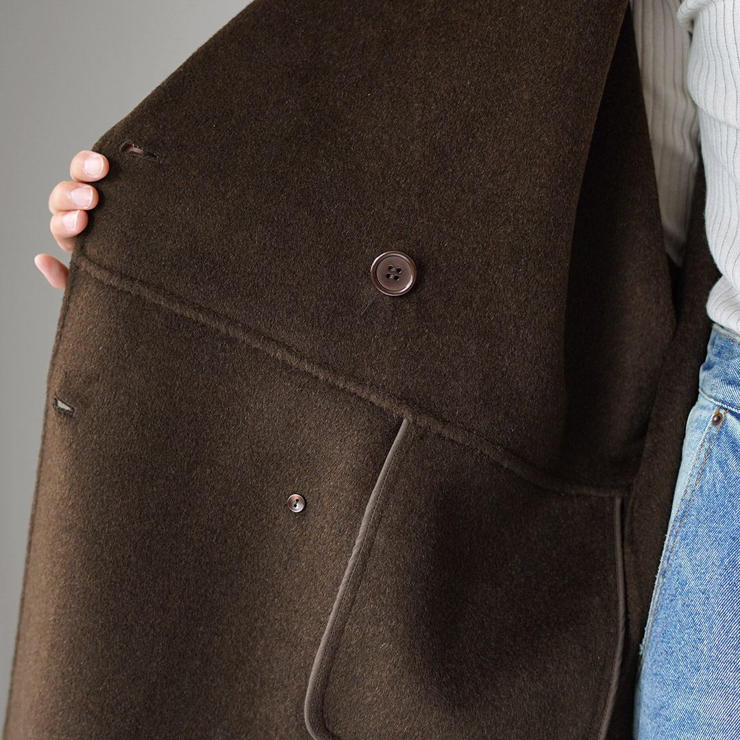 YENN YENN（イェン） ダブル フェイス ピーコート / Pコート リバー