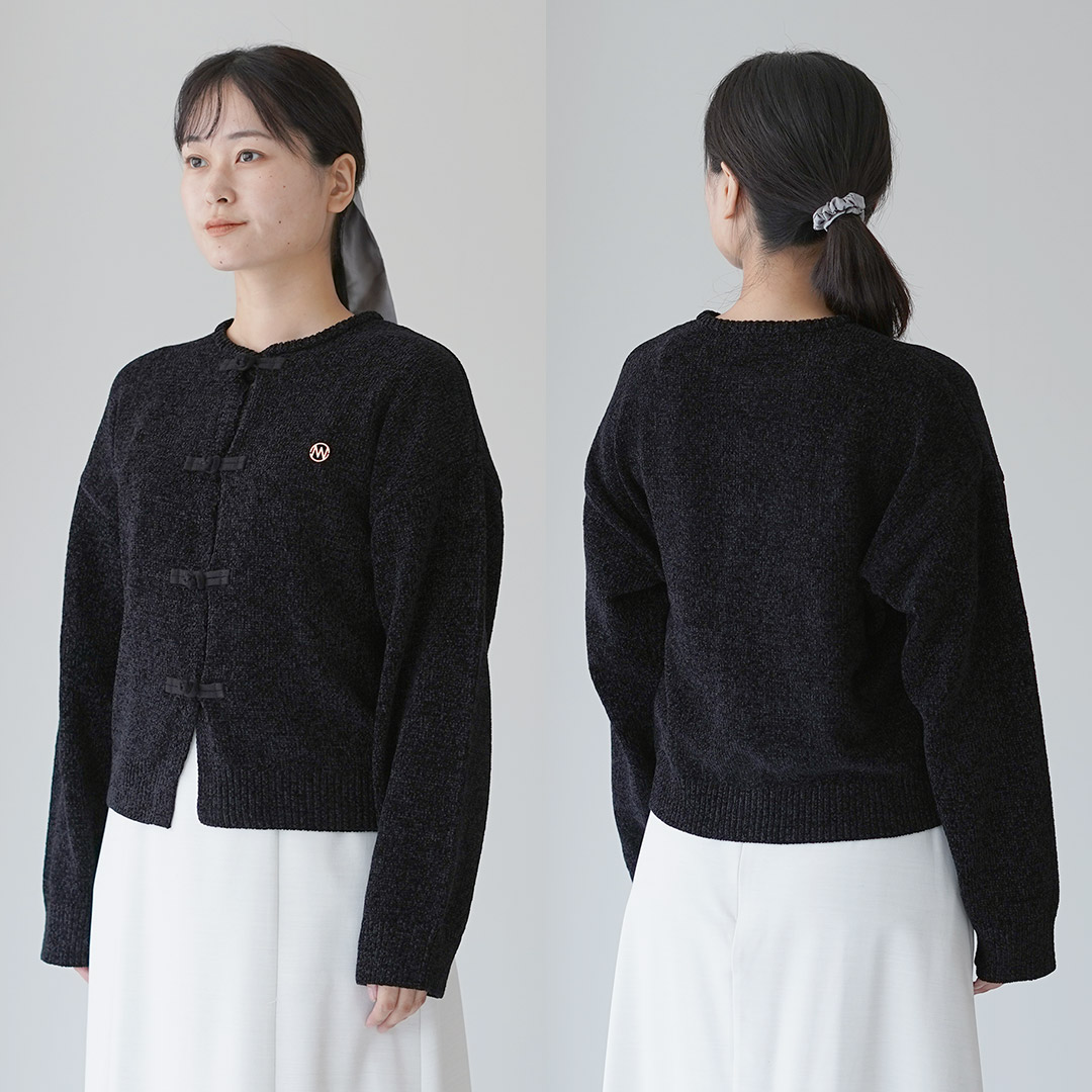M*e様 YanYan knit チャイナ クロップド カーディガン シャツ M*e様 YanYan knit チャイナ クロップド カーディガン シャツ - メルカリ