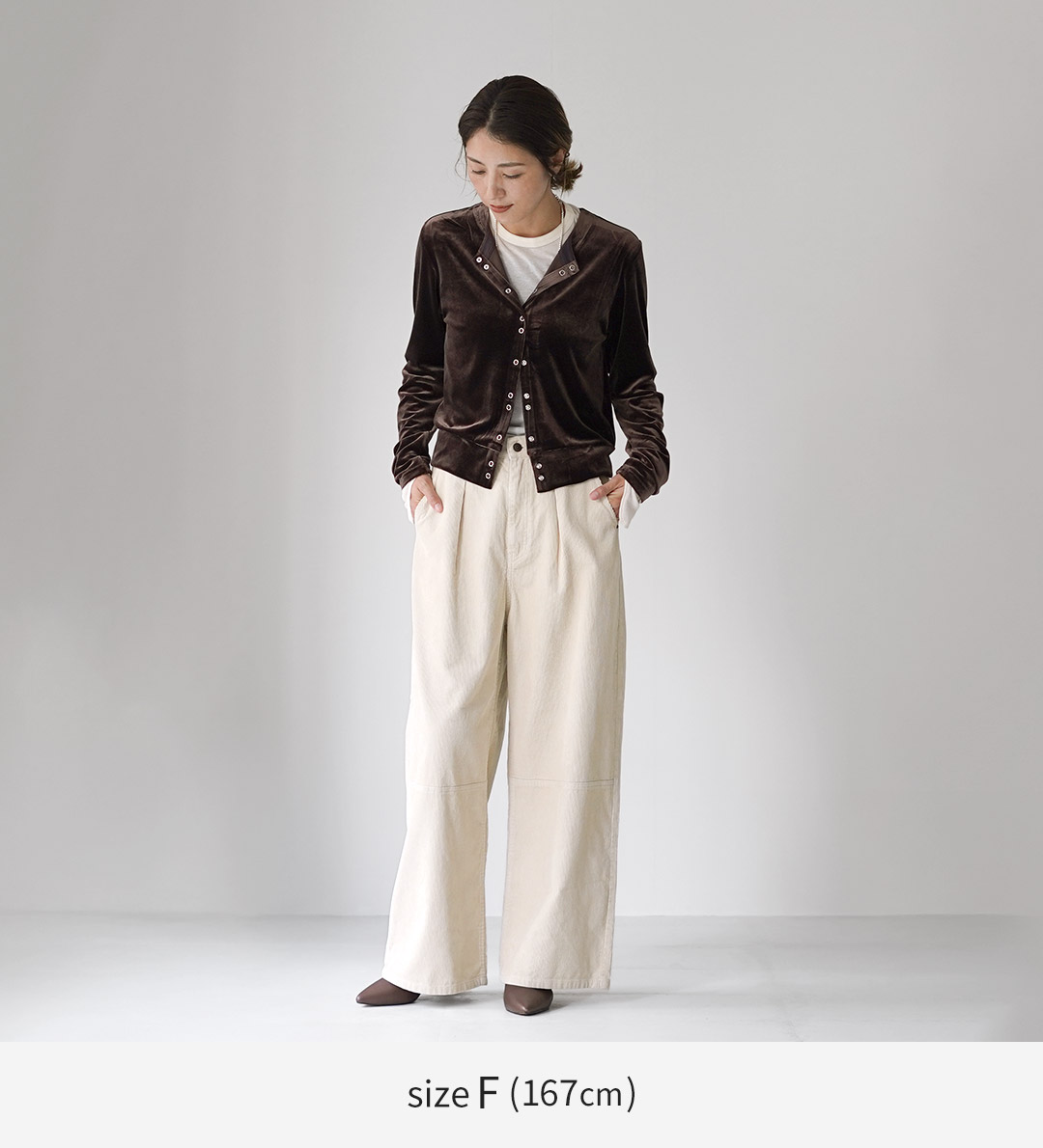 ETRE TOKYO（エトレトウキョウ） リングドットベロアトップス