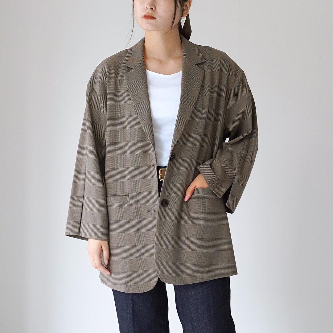 CYAN TOKYO（シアントーキョー） グレンチェック スリット スリーブ