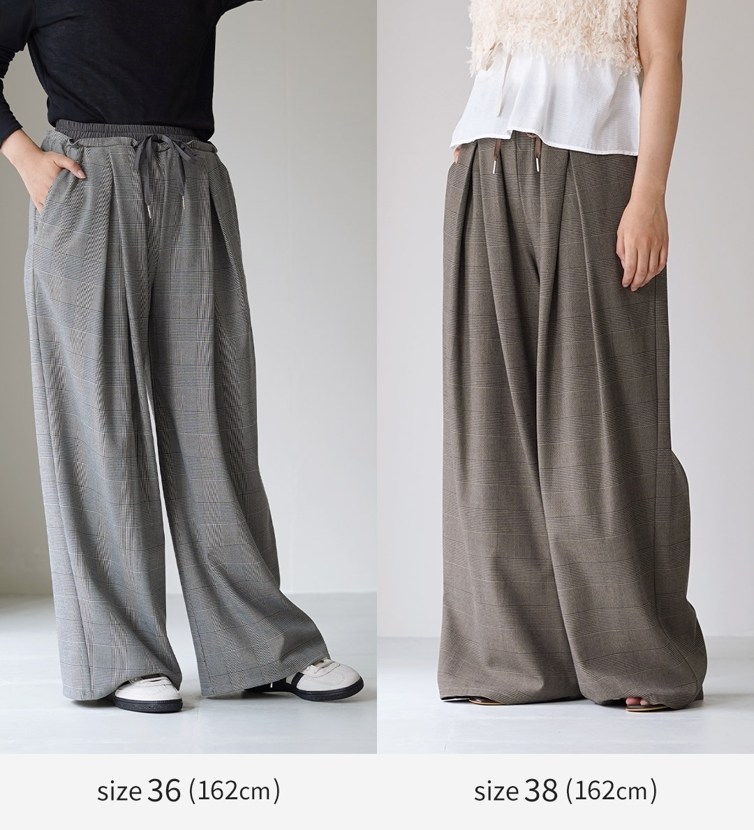 新品　未使用CYAN TOKYO グレー サルエルパンツ CYAN TOKYO（シアントーキョー） レイヤー ウエスト グレンチェック