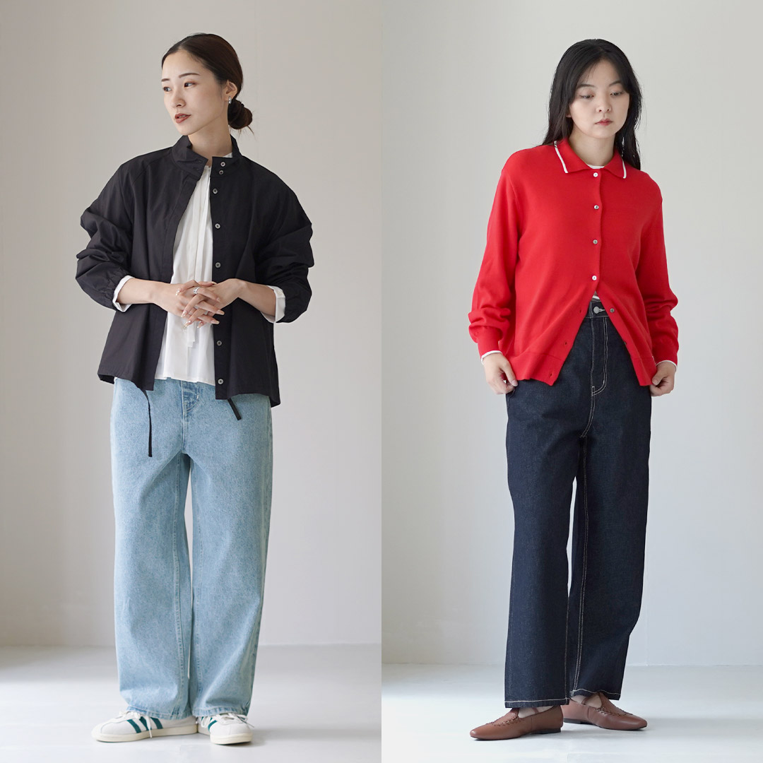 MidiUmi（ミディウミ） ハイウエスト ワイドストレート デニムパンツ