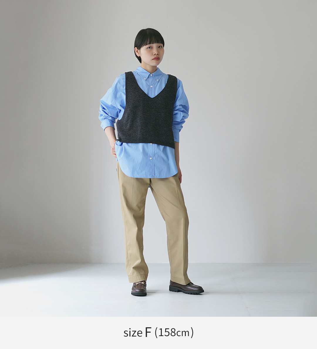 MidiUmi（ミディウミ） パイル ボア ニットベスト / レディース V