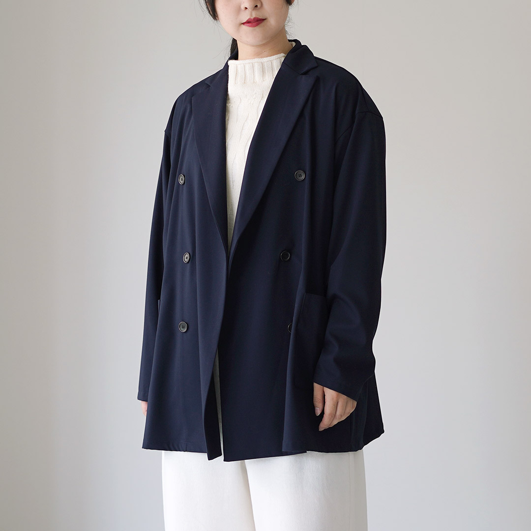 ミズイロインド　mizuiroind ★美品★キルトジャケット　ブルー mizuiroind（ミズイロインド）の「mizuiro ind インディアンプリント