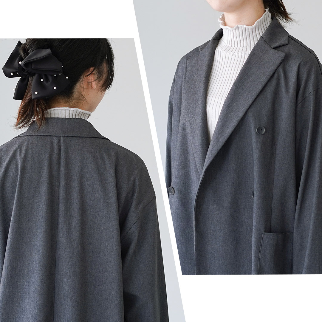 mizuiroind（ミズイロインド） ダブルブレスト シャツ ジャケット