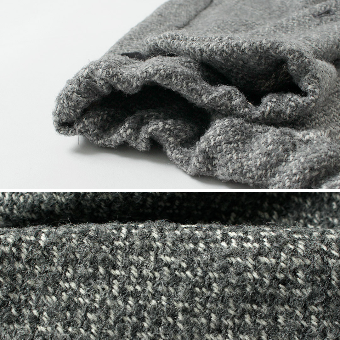 mizuiroind（ミズイロインド） ウールブレンド フーデッド コート