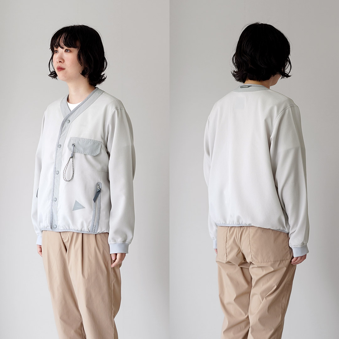 AND WANDER（アンドワンダー）ベント カーディガン / レディースの画像