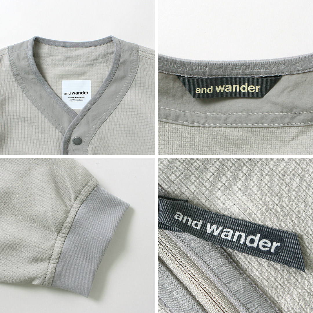 AND WANDER（アンドワンダー）ベント カーディガン / レディースの画像