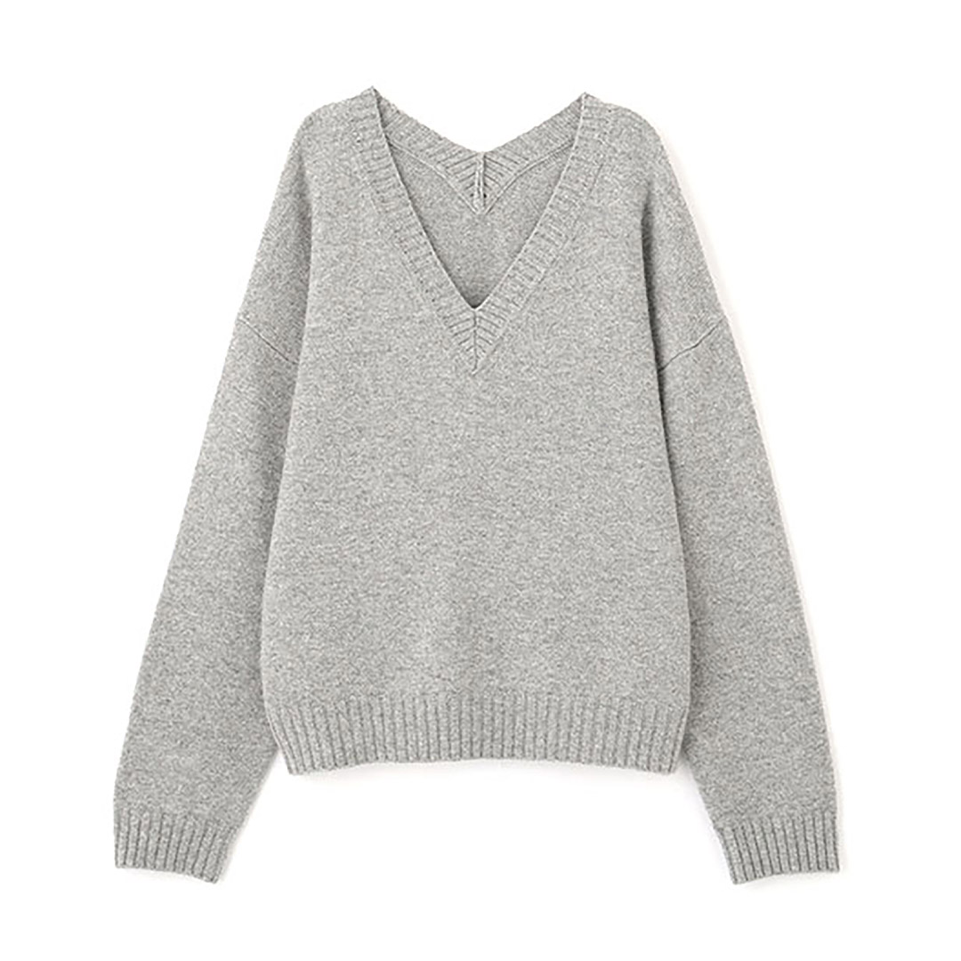 新品 etretokyo Vネックニット グレー F ETRE TOKYO（エトレトウキョウ） Vネック2wayニットプルオーバー