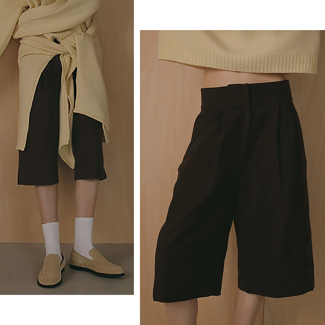 エトレトウキョウ　スウェットショートパンツ ETRE TOKYO（エトレトウキョウ） ウールカルゼタックショートパンツ