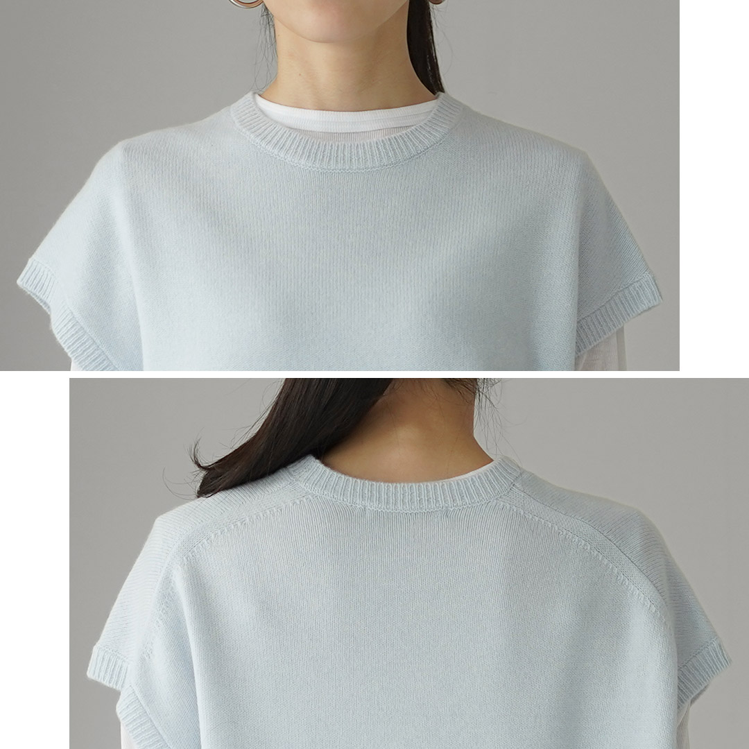 ETRE TOKYO（エトレトウキョウ） ウールカシミヤスリーブレスニット