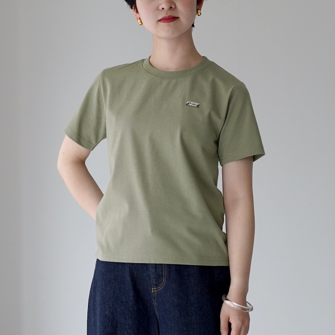 NANGA（ナンガ） エコハイブリッド ボックスロゴ 刺繍Tシャツ 