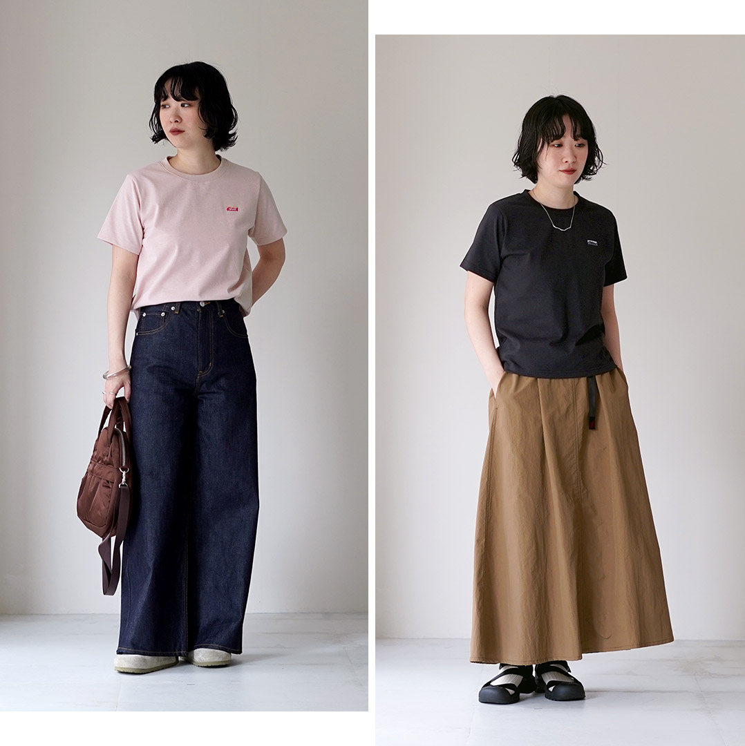NANGA（ナンガ） エコハイブリッド ボックスロゴ 刺繍Tシャツ