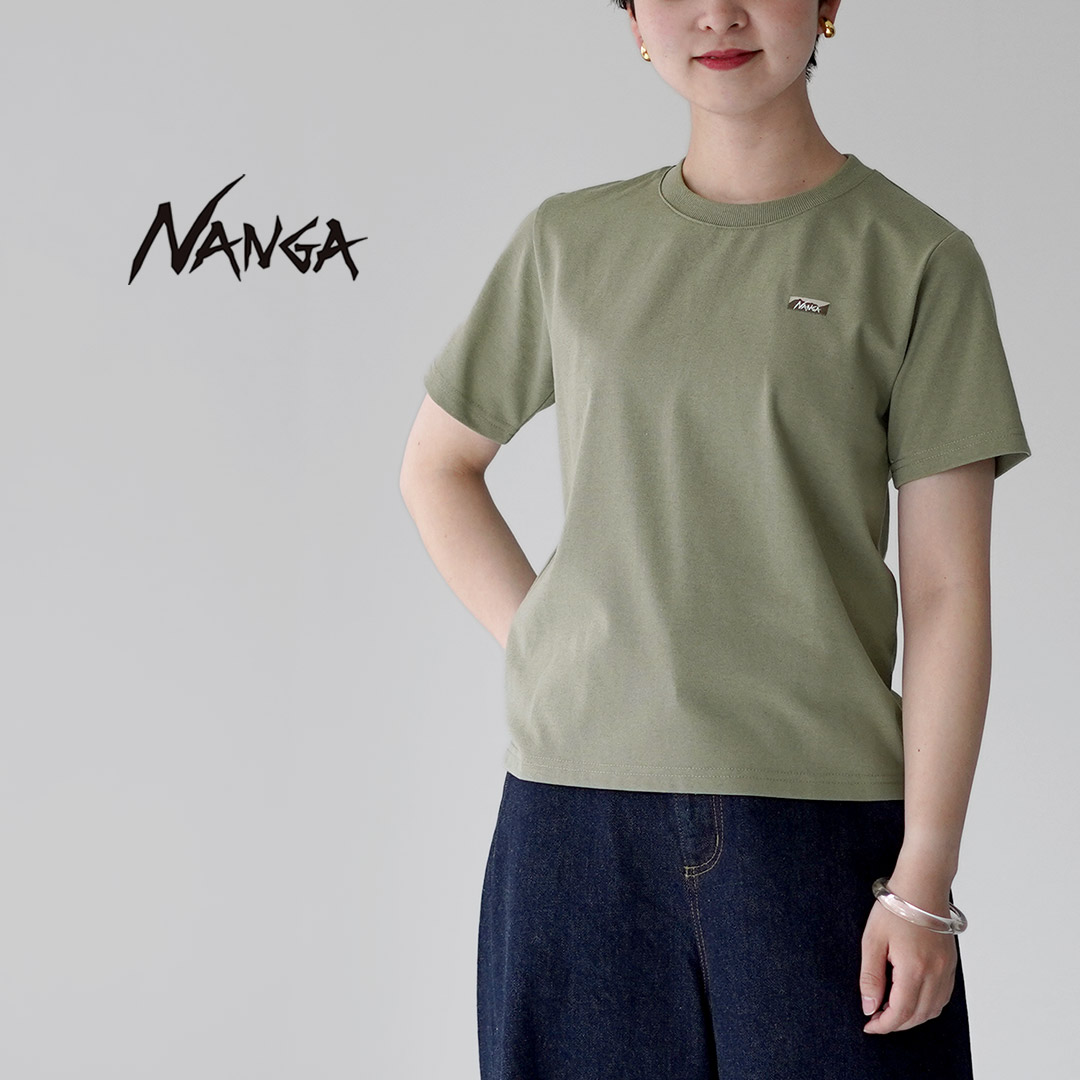 NANGA（ナンガ） エコハイブリッド ボックスロゴ 刺繍Tシャツ