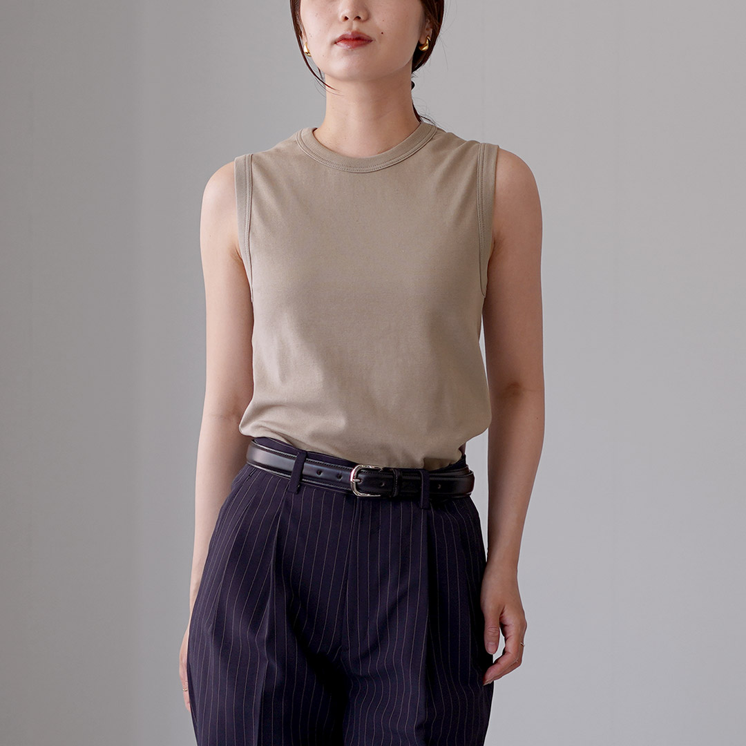 gicipi（ジチピ） BARIO バーリオ クルーネック ノースリーブ Tシャツ