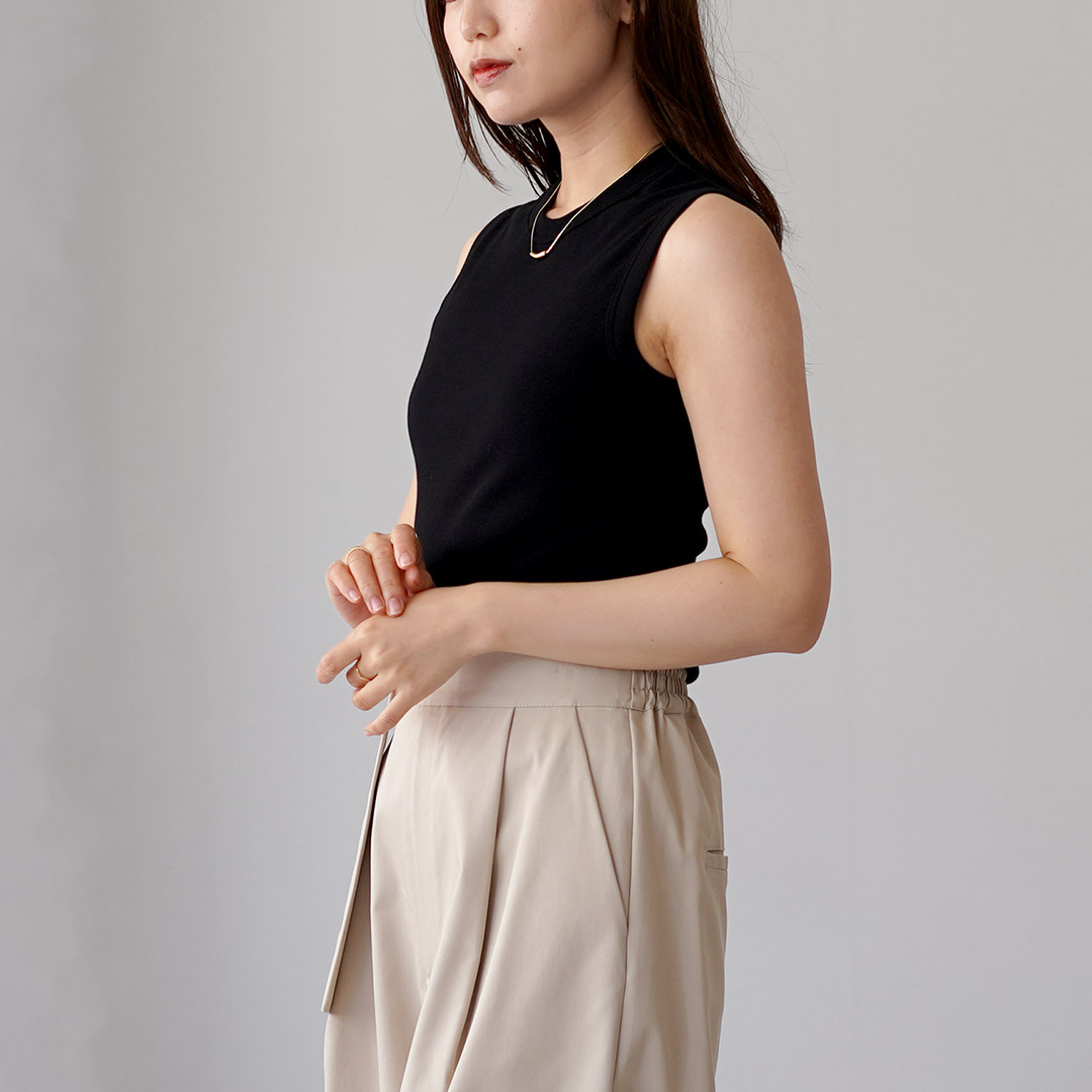 gicipi（ジチピ） BARIO バーリオ クルーネック ノースリーブ Tシャツ 