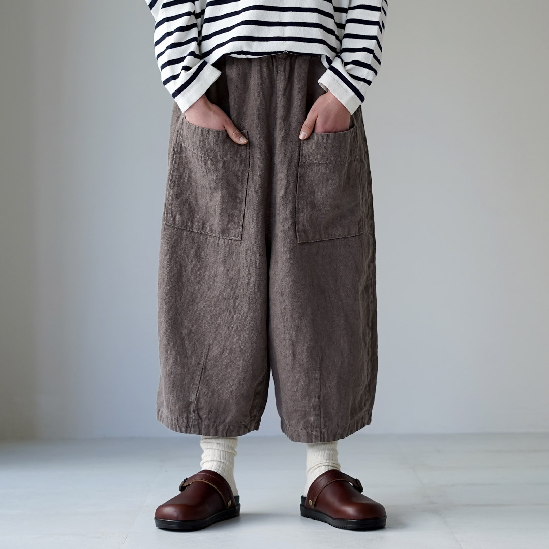 tumugu（ツムグ） ソリトリネン(2) 8分丈パンツ / レディース ボトムス