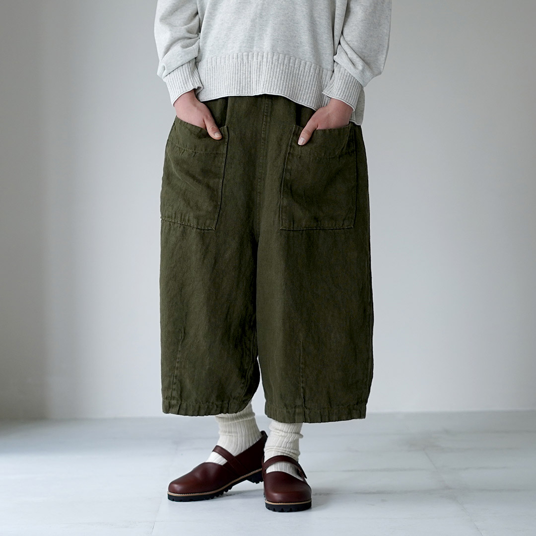 tumugu（ツムグ） ソリトリネン(2) 8分丈パンツ / レディース ボトムス