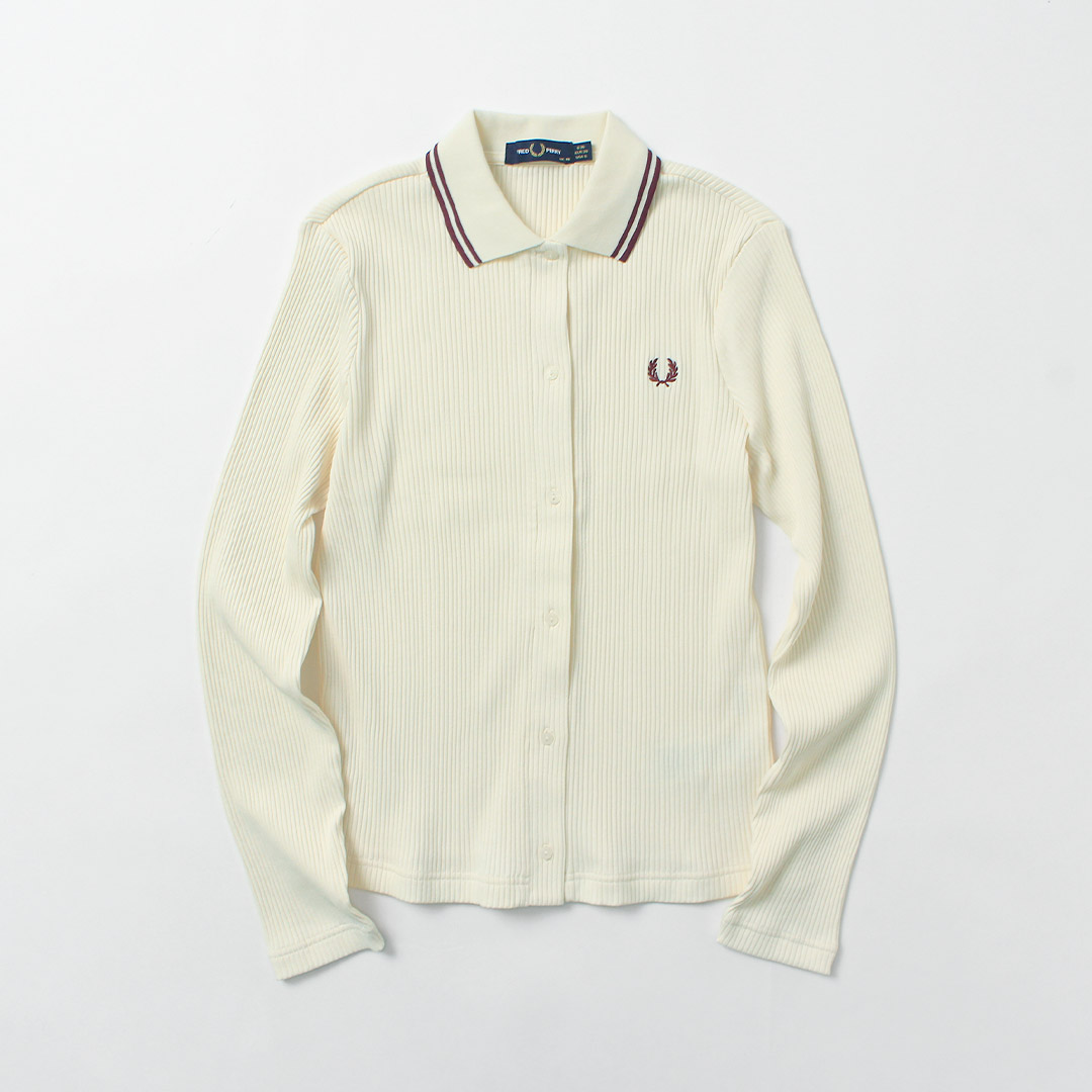 FRED PERRY（フレッドペリー） ロングスリーブ リブポロシャツ
