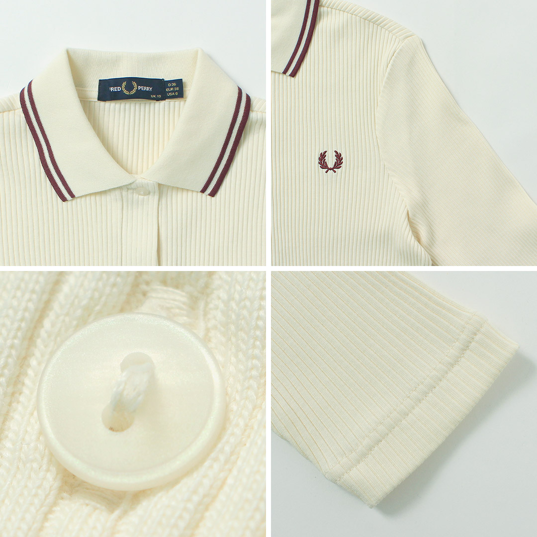 FRED PERRY（フレッドペリー） ロングスリーブ リブポロシャツ