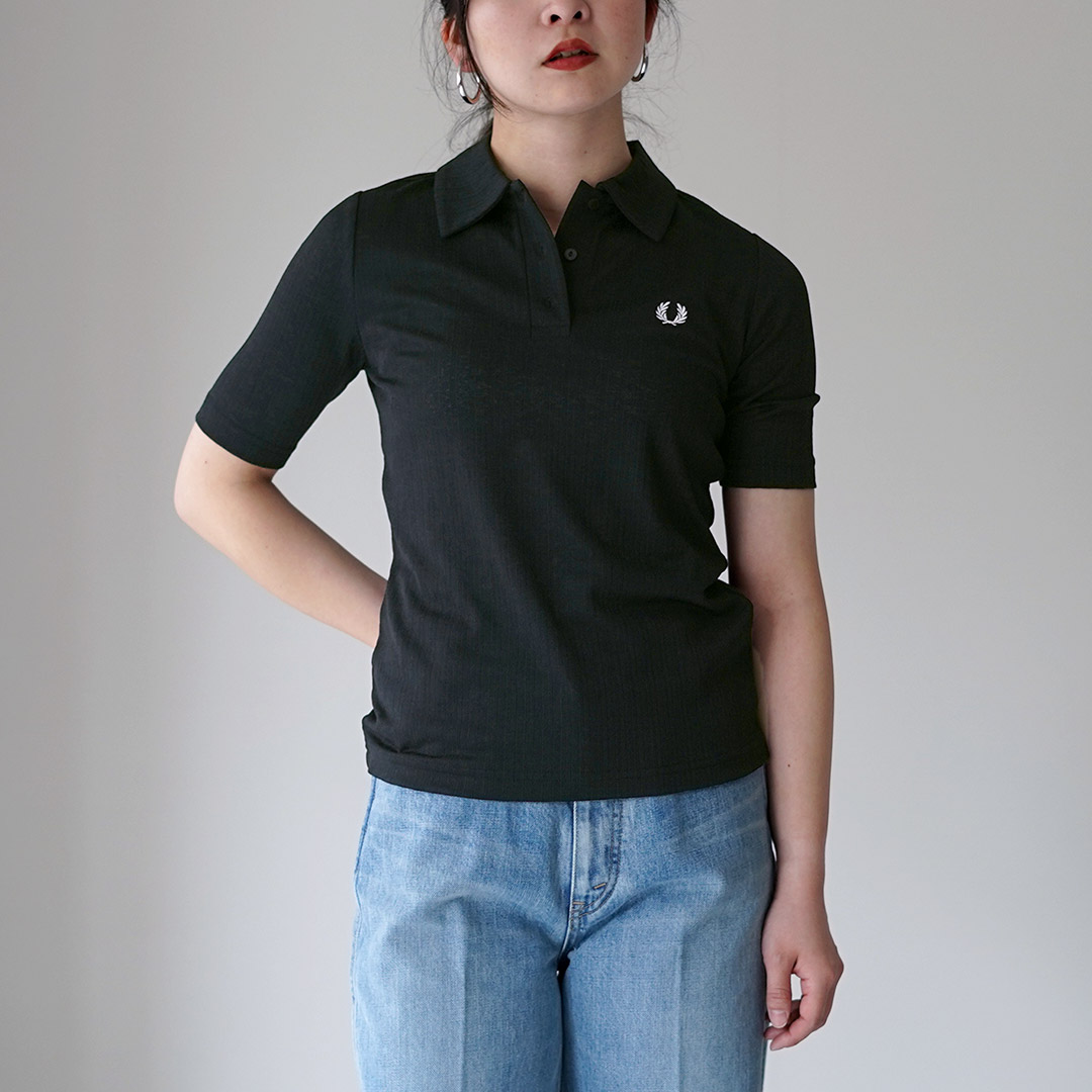 FRED PERRY（フレッドペリー） シアー リブ ポロシャツ / レディース