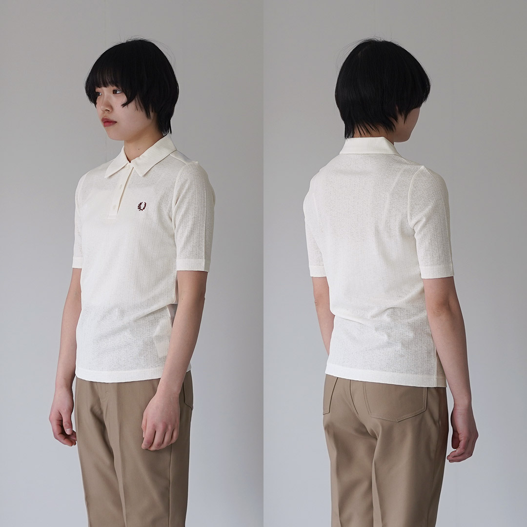 FRED PERRY（フレッドペリー） シアー リブ ポロシャツ / レディース