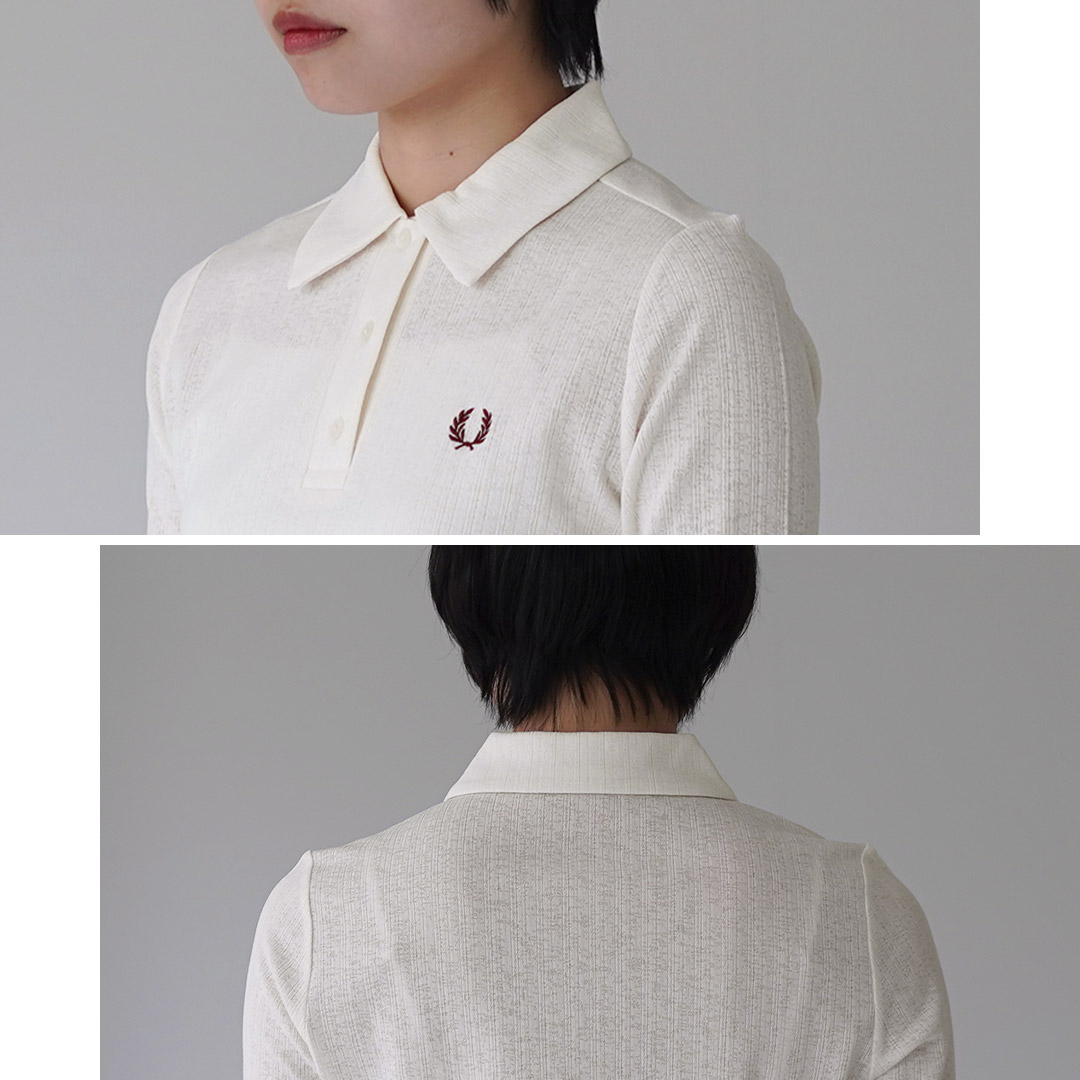 FRED PERRY（フレッドペリー） シアー リブ ポロシャツ / レディース
