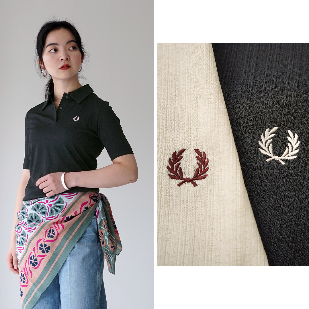 FRED PERRY（フレッドペリー） シアー リブ ポロシャツ / レディース