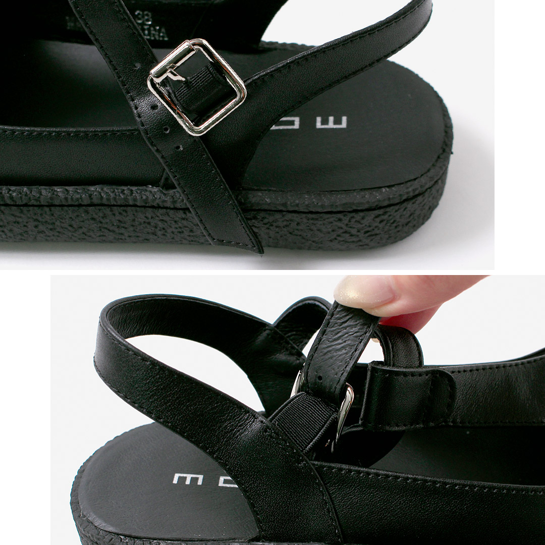 MOHI（モヒ） Tストラップ レザーサンダル / レディース フラット 本革